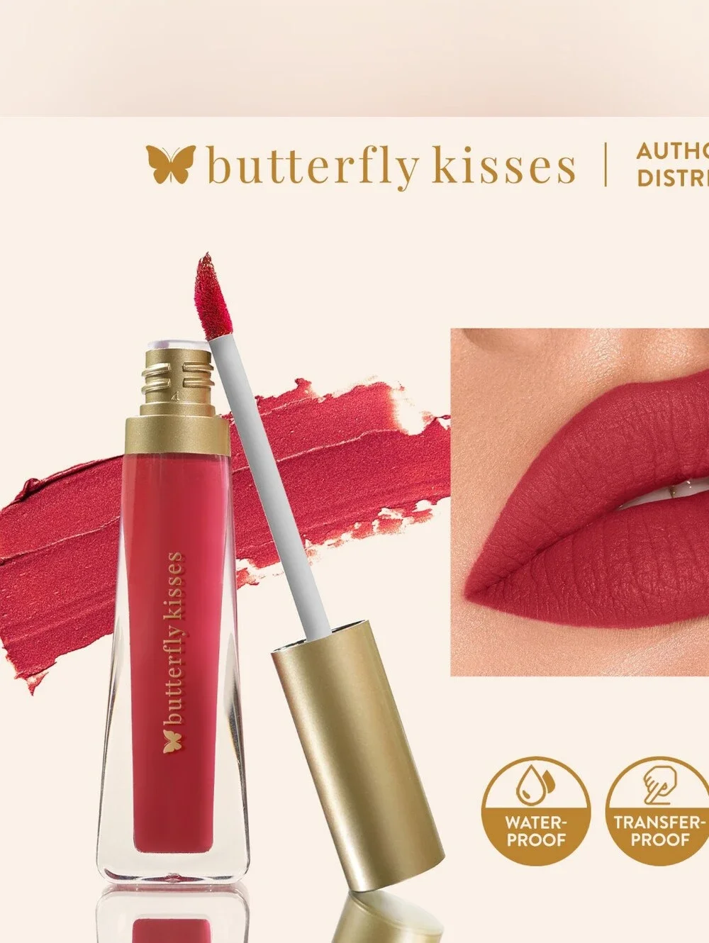 Butterfly Kisses Waterproof Matte Creamy Lipstick (PINK TUTU)